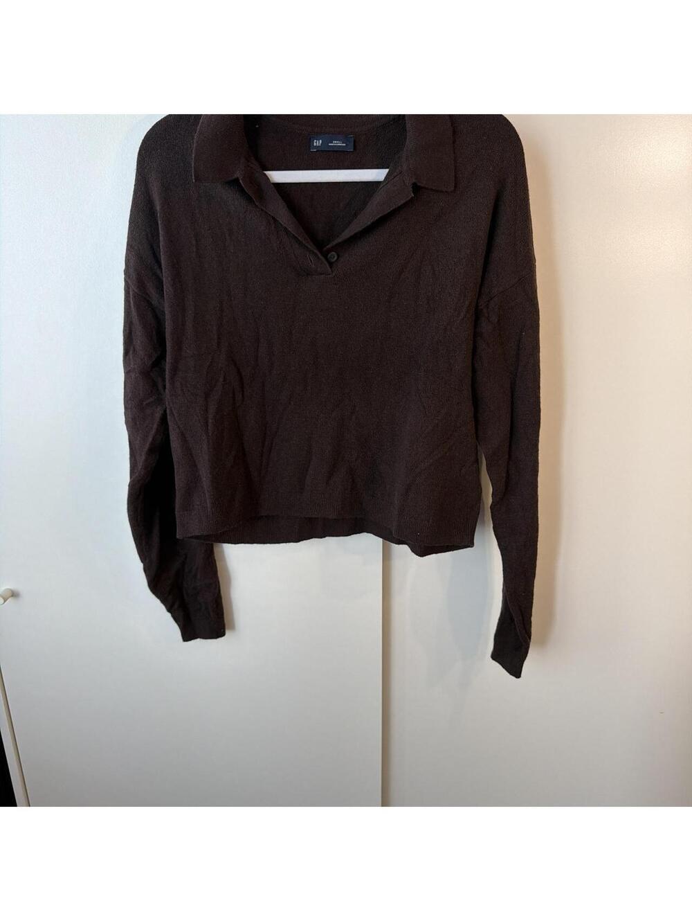 Gap Women's Brown and Grey Jumper